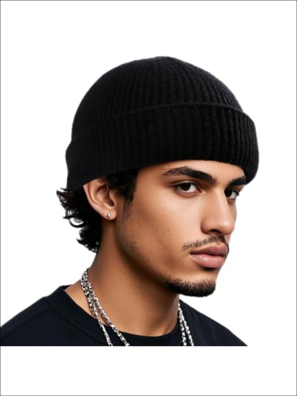 Wool Acrylic Fisherman Beanie Short Cuff Watch Cap Unisex